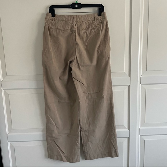 SCOTCH&SODA Amsterdam In Bloom Tan Pleated Wide Leg Trousers Pants 20784 - Picture 3 of 14